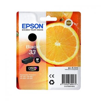 Epson originální ink T33 Bk, C13T33314010, XP-530,630,635,830